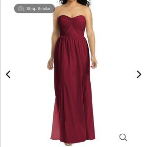 Social Bridesmaids Strapless Draped Bodice Dress